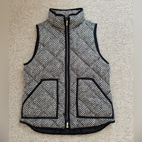 J Crew Down Herringbone Vest - Picture 1 of 4